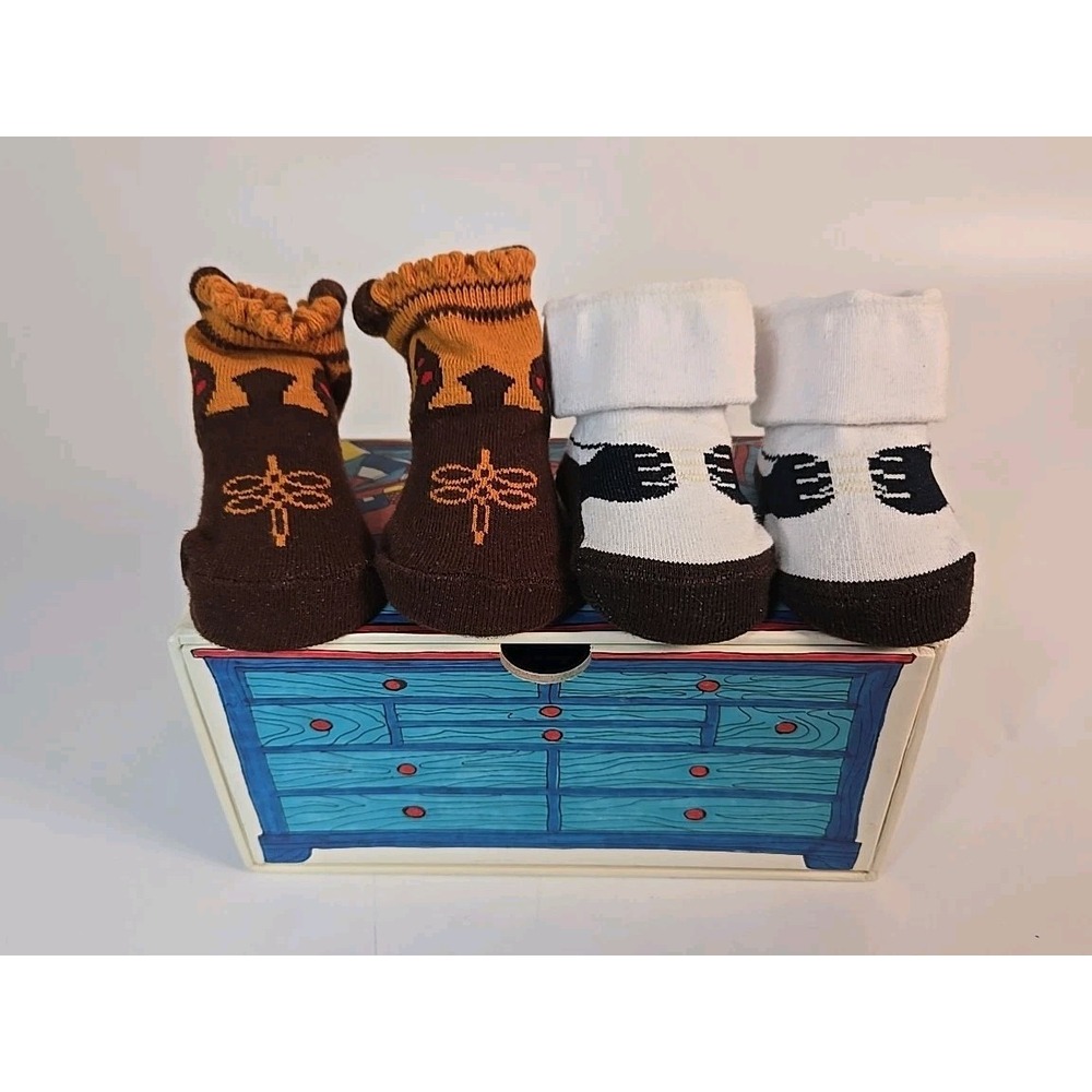 0-9 months Shoe Socks Booties Baby Shower Cowboy‎ Gift Set New